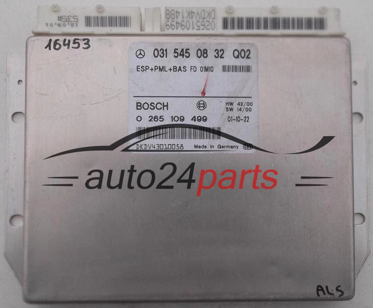 CALCULATEUR ABS ESP+PML+BAS MERCEDES W210 031 545 08 32