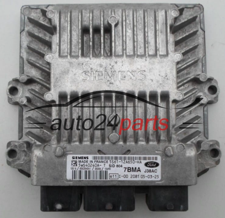 Centralina do motore FORD FUSION 1.4 TDCI SIEMENS 5WS40240AT, 5S6112A650HA, 7BMA, SID804