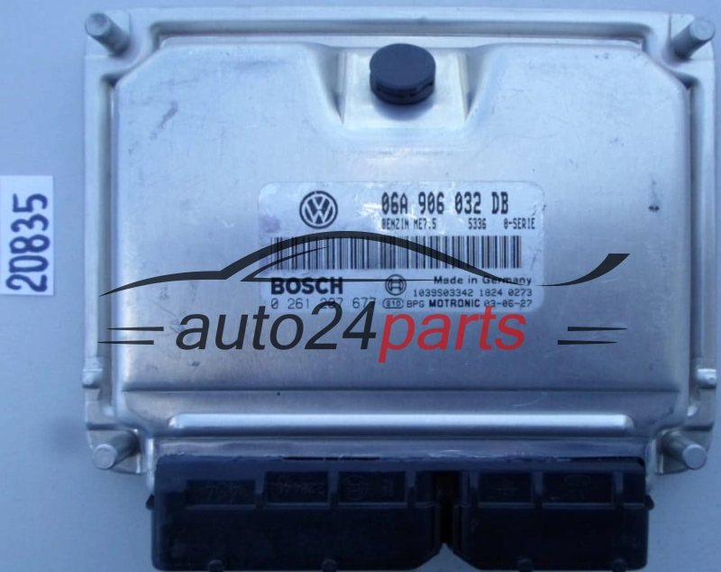 CENTRALITA DE MOTOR VW VOLKSWAGEN T5 BOSCH 0 261 207 677, 0261207677, 06A 906 032 DB, 06A906032DB, ME7.5