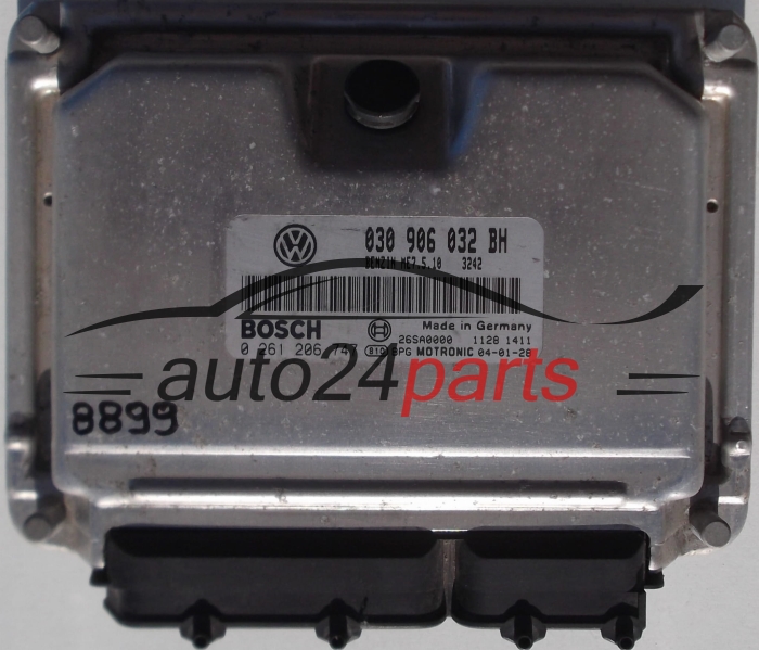 VW VOLKSWAGEN POLO, LUPO 1.0, BOSCH 0 261 206 747, 0261206747, 030 906 032 BH, 030906032BH, ME7.5.10 