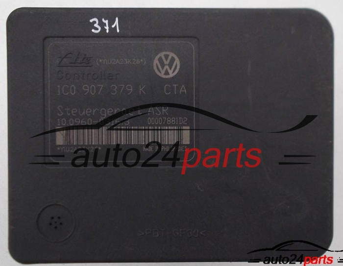 POMPE HYDRAULIQUE ET CALCULATEUR dABS AUDI VOLKSWAGEN SEAT SKODA 1J0 614 417 D, 1J0614417D, ATE 10.0206-0038.4, 10020600384, 1C0 907 379 K, 1C0907379K, ATE 10.0960-0316.3