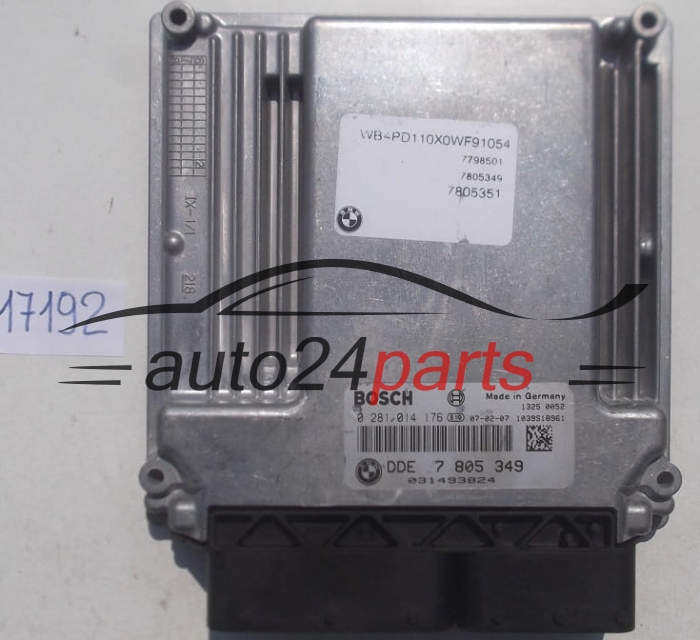 Μονάδα Ελέγχου Κινητήρα BMW X3 E83 2.0 D BOSCH 0 281 014 176, 0281014176, DDE 7 805 349, DDE7805349, 7805349