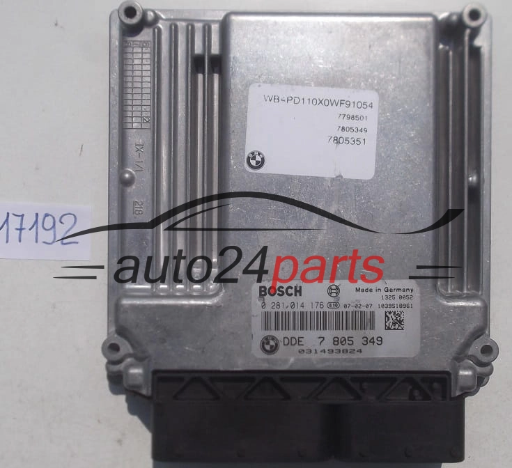Μονάδα Ελέγχου Κινητήρα BMW X3 E83 2.0 D BOSCH 0 281 014 176, 0281014176, DDE 7 805 349, DDE7805349, 7805349