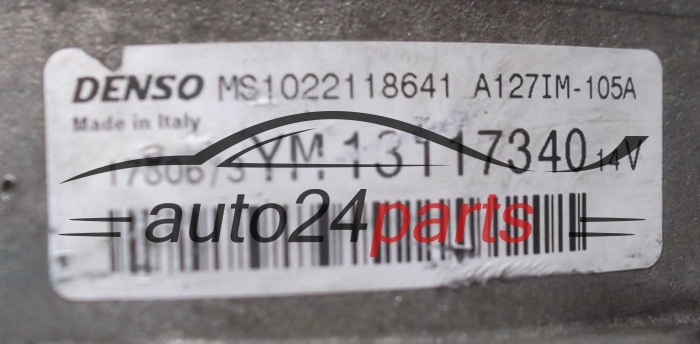 Alternator 1.9 CDTI OPEL ASTRA VECTRA SIGNUM ZAFIRA DENSO  YM 13117340, 105A