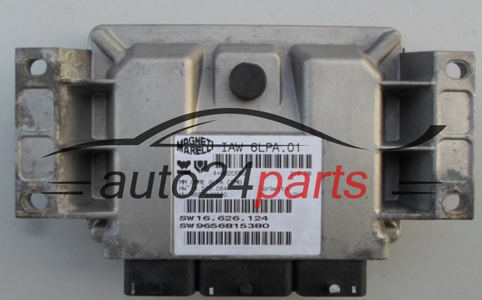 ECU CENTRALITA DE MOTOR  PEUGEOT 206 Magneti Marelli IAW 6LPA.01,  HW 16575084, 9657649580, SW 16626124, 9656815380