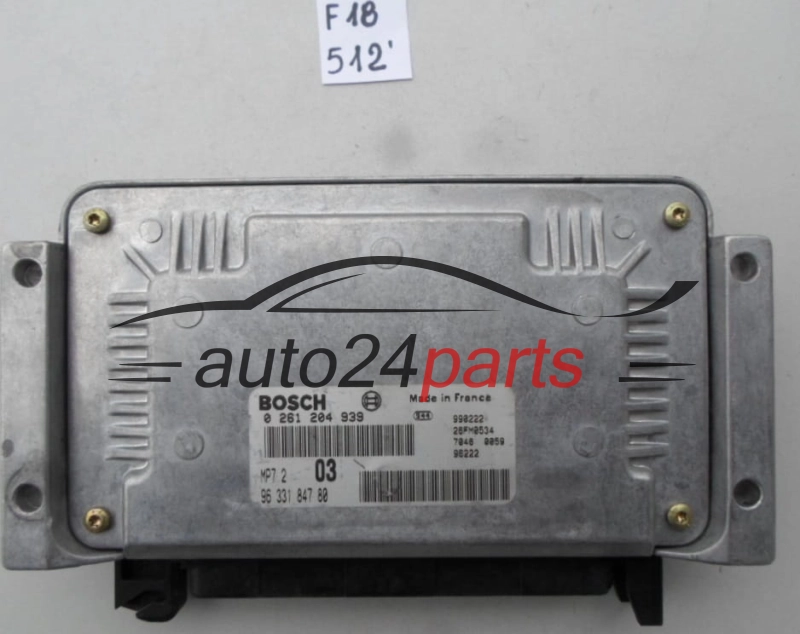  CITROEN PEUGEOT 1.6 BOSCH 0 261 204 939, 0261204939, 96 331 847 80, 9633184780