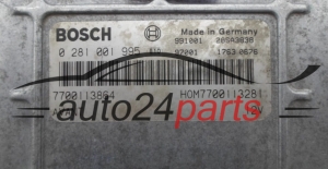 MOTORSTEUERGERÄT ECU STEUERGERAT RENAULT LAGUNA BOSCH 0 281 001 995, 0281001995, 7700113864