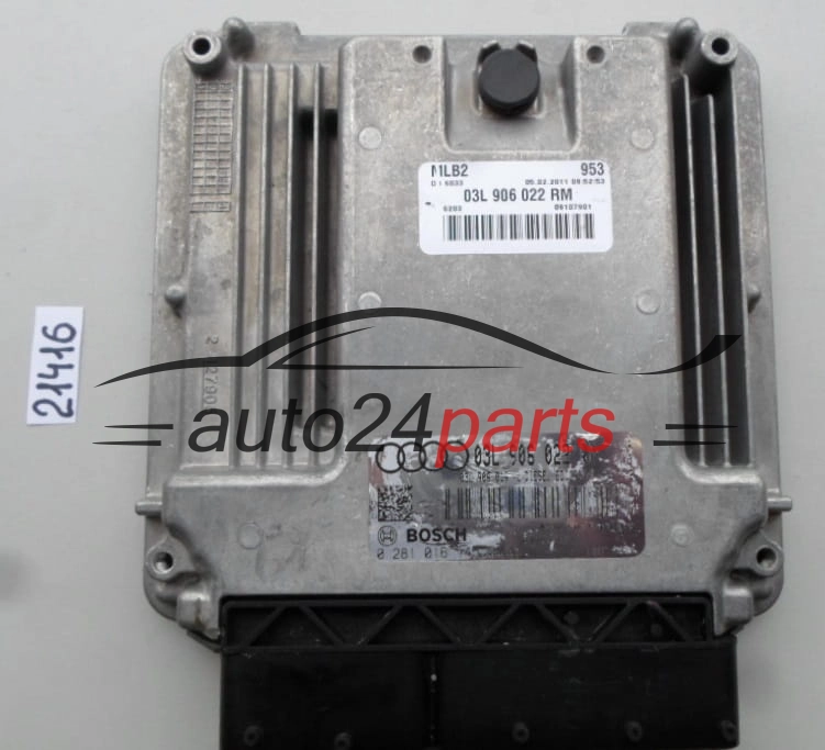 Μονάδα Ελέγχου Κινητήρα AUDI A4 2.0 TDI BOSCH 0 281 016145, 0281016145, 03L 906 022 RM, 03L906022RM, EDC17CP20