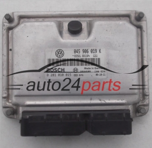 ECU ENGINE CONTROLLER VW VOLKSWAGEN LUPO 1.2 TDI, BOSCH 0 281 010 015, 0281010015, 045 906 019 K, 045906019K