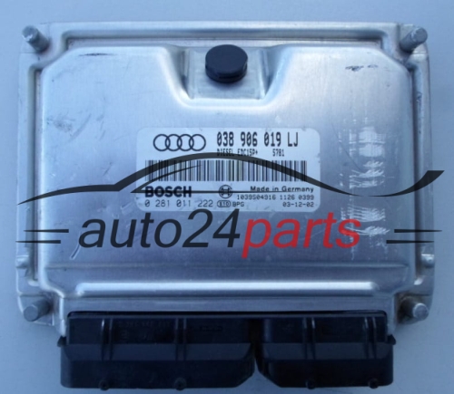 ECU CENTRALITA DE MOTOR  AUDI A4 1.9 TDI BOSCH 0 281 011 222,  038906019LJ