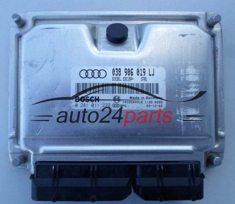 ECU CENTRALITA DE MOTOR  AUDI A4 1.9 TDI BOSCH 0 281 011 222,  038906019LJ