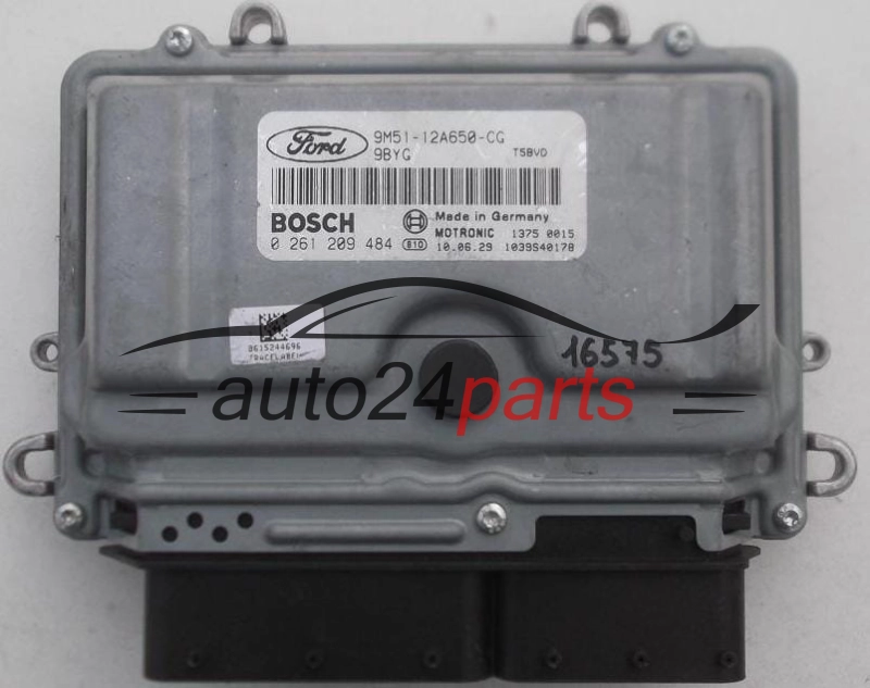 ECU CENTRALITA DE MOTOR FORD FOCUS 2.5 T BOSCH 0 261 209 484, 0261209484, 9M51-12A650-CG, 9M5112A650CG, 12A650CG, 9BYG