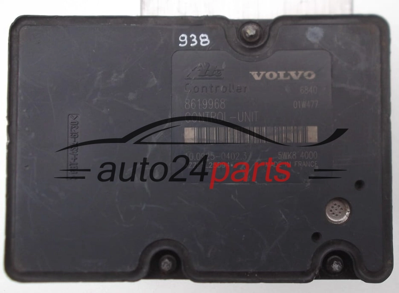 POMPE HYDRAULIQUE ET CALCULATEUR d'ABS  VOLVO S70 V70 8619968, 10.0925-0402.3