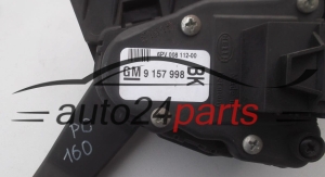POTENTIOMETRE DE PEDALE DE GAZ D'ACCELERATEUR OPEL ASTRA 9157998 BK, 9 157 998 BK, 9193186, 848003 