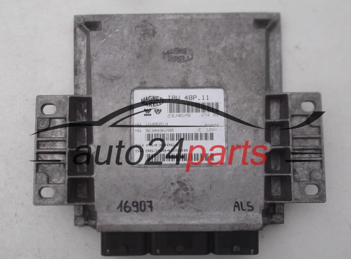 CENTRALINA MOTORE PEUGEOT 406 2.0 MAGNETI MARELLI IAW 48P.11, IAW48P11, HW 16406014 9634496280, SW 16439064 9639045580