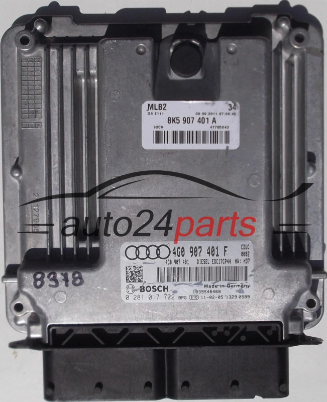 Komputer silnika AUDI 3.0 TDI BOSCH 0281017722 4G0907401F 4G0907401 8K5907401A EDC17CP44