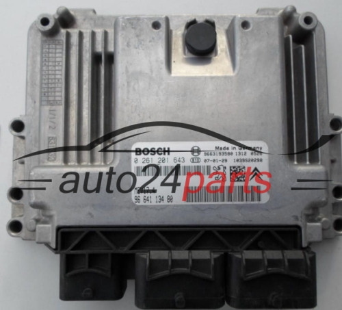 ECU CENTRALITA DE MOTOR  PEUGEOT 1.6 BOSCH 0 261 201 643, 0261201643, 96 641 134 80