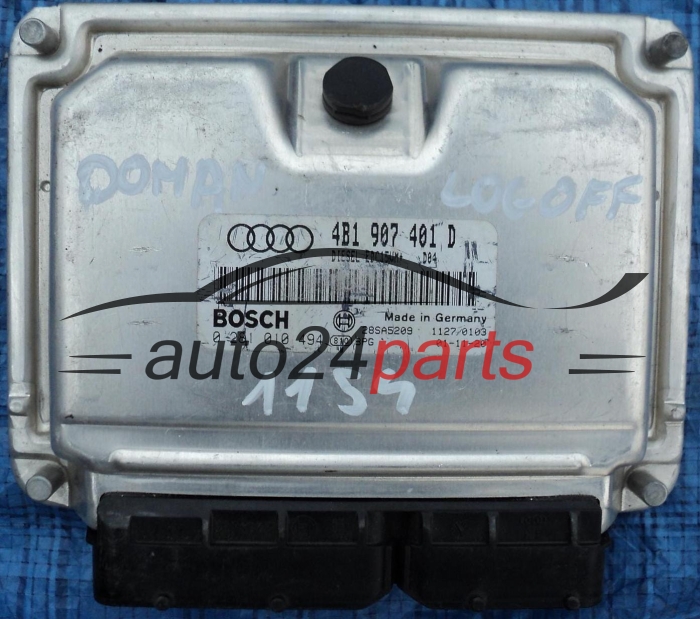 ECU ENGINE CONTROLLER AUDI A6 2.5 TDI AYM 4B1 907 401 D, 4B1907401D, BOSCH 0 281 010 494, 0281010494
