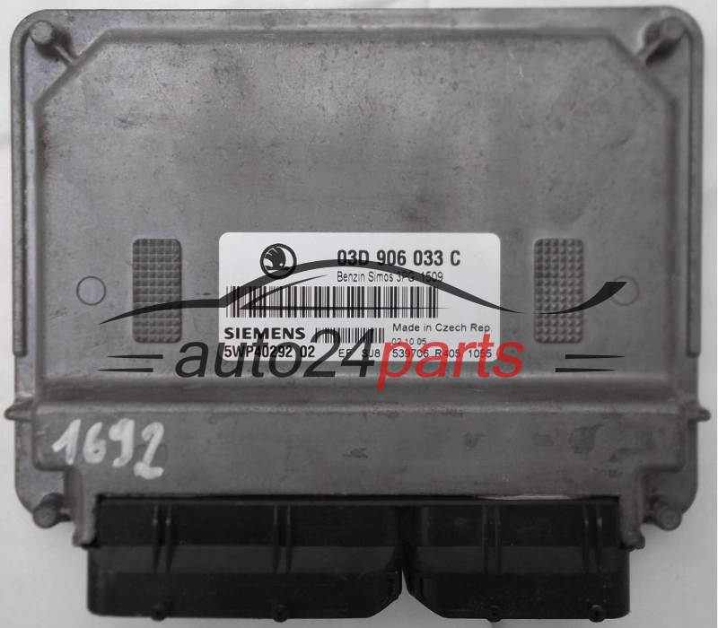 CENTRALINA MOTORE SKODA FABIA 1.2 03D906033C, SIEMENS 5WP40292 02