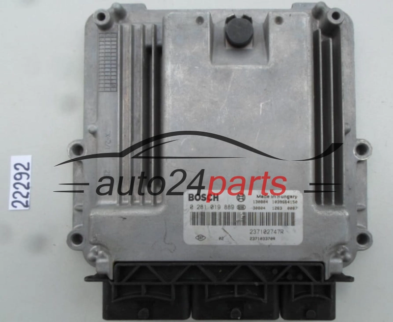 MOTORSTEUERGERÄT ECU STEUERGERAT RENAULT 1.5 DCI BOSCH 0 281 019 889, 0281019889, 237102747R