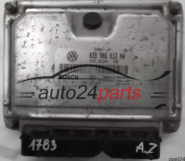 ΜΟΝΑΔΑ ΕΛΕΓΧΟΥ ΚΙΝΗΤΗΡΑ SKODA OCTAVIA 1.9 TDI ALH 038906012HA, BOSCH 0281011309, 1039SA02409