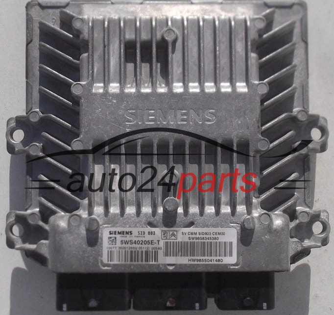 Μονάδα Ελέγχου Κινητήρα CITROEN PEUGEOT 2.0 HDI SIEMENS 5WS40205E-T, 5WS40205ET, SW9658345380, HW9655041480, SID803