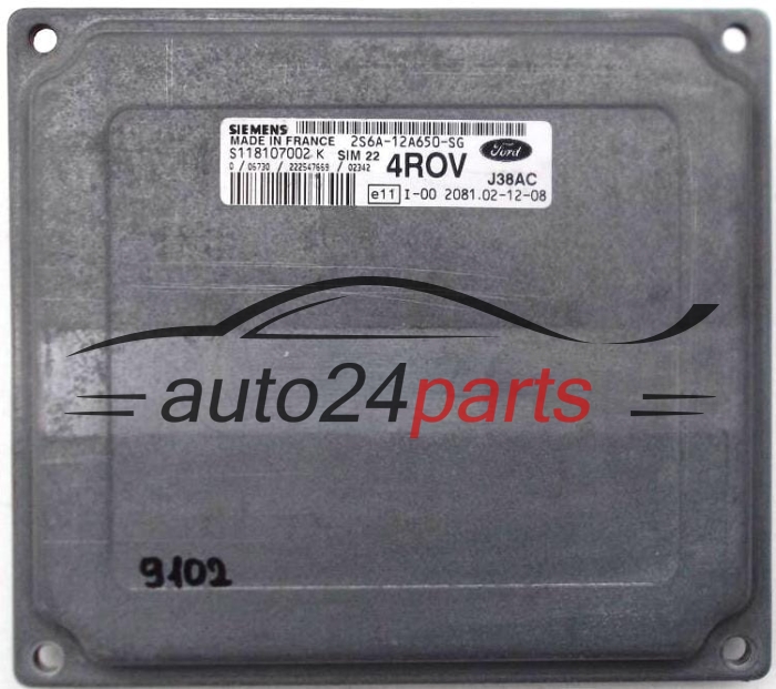 ECU ENGINE CONTROLLER FORD FIESTA 1.4 SIEMENS S118107002 K