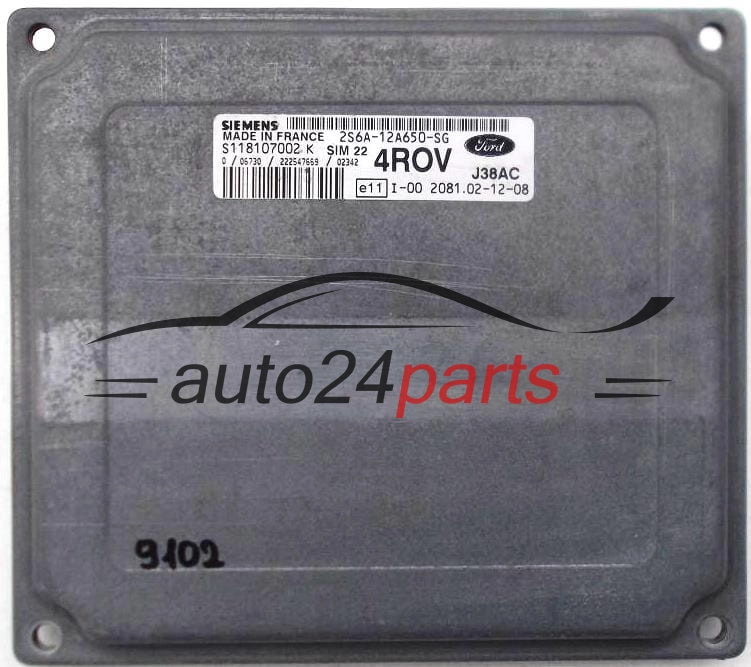 ECU ENGINE CONTROLLER FORD FIESTA 1.4 SIEMENS S118107002 K