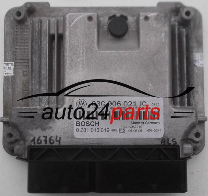 Μονάδα Ελέγχου Κινητήρα VOLKSWAGEN SKODA OCTAVIA 2.0 TDI BOSCH 0 281 013 619