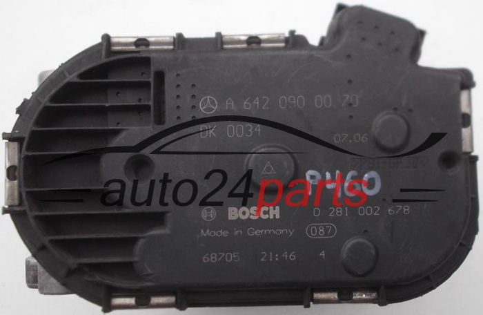CORPO DE BORBOLETA MERCEDES W211 BOSCH 0 281 002 678, 0281002678, A 642 090 00 70, A6420900070