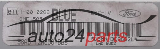 KOMPUTER STEROWNIK SILNIKA FORD ESCORT VISTEON 98AB-12A650-BBB, 98AB12A650BBB, BLUE, SME-505