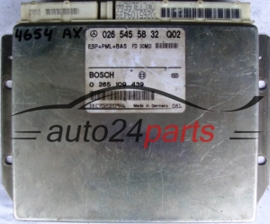 CALCULATEUR ABS ESP+PML+BAS MERCEDES W210 A0265455832, 0265455832, A 026 545 58 32 BOSCH 0265109439, 0 265 109 439