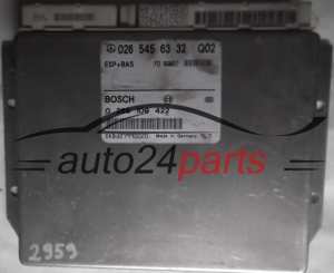 ABS STEROWNIK ABS+BAS MERCEDES W210 220 220 270 CDI 0265456332 Q02, 026 545 63 32 Q02, BOSCH 0265109422, 0 265 109 422 - 