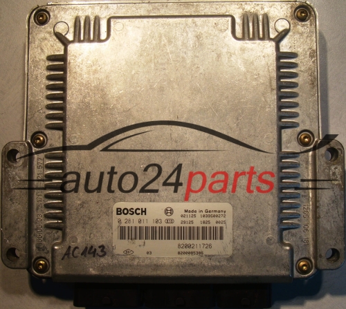ECU ENGINE CONTROLLER RENAULT LAGUNA 2.2 DCI BOSCH 0 281 011 103,  8200085386