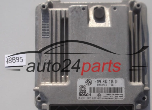 KOMPUTER STEROWNIK SILNIKA SEAT LEON 2.0 TFSI BOSCH 0261 S02 289, 0261S02289, 1P0 907 115D, 1P0907115D