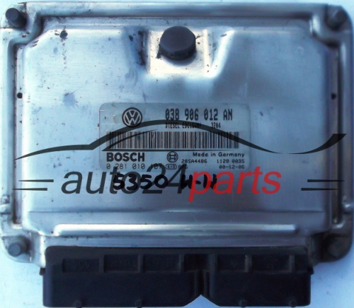 ECU ENGINE CONTROLLER SKODA FABIA 1.9 SDI 038906012AN BOSCH 0281010107, 0 281 010 107, 038 906 012 AN 