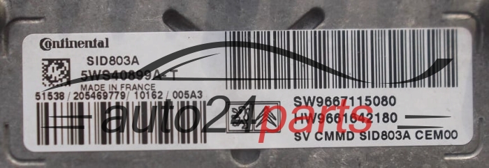 CALCULATEUR MOTEUR CITROEN PEUGEOT 2.0 HDI CONTINENTAL 5WS40899A-T