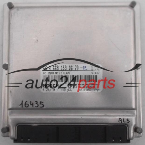 Μονάδα Ελέγχου Κινητήρα MERCEDES VANEO 1.7 CDTI BOSCH 0 281 011 149, 0281011149, A 668 153 06 79, A6681530679