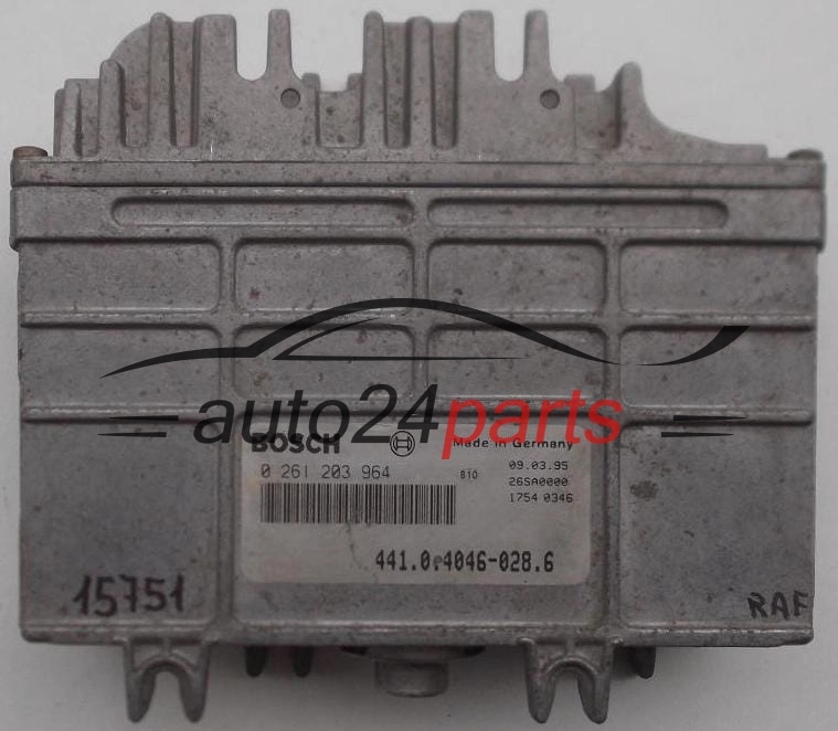 CENTRALITA DE MOTOR SKODA BOSCH 0 261 203 964, 0261203964, 441.0.4046-028.6, 44104046028