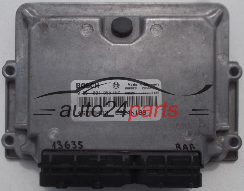 KOMPUTER STEROWNIK SILNIKA FIAT PUNTO 1.9 JTD BOSCH 0281001955, 0 281 001 955, 46789433 C324N188 1039S06665 
