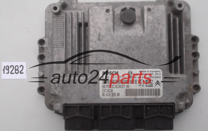 KOMPUTER STEROWNIK SILNIKA CITROEN BERLINGO PEUGEOT PARTNER 1.6 HDI BOSCH 0 281 012 619, 0281012619, 96 610 329 80, 9661032980, 9653958980, EDC16C34