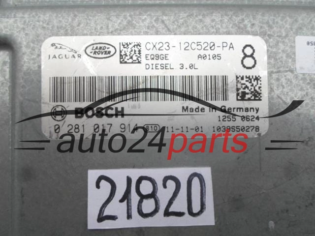 CENTRALINA DO MOTORE LAND ROVER JAGUAR 3.0 DIESEL BOSCH 0 281 017 914, 0281017914, CX23-12C520-PA, CX2312C520PA