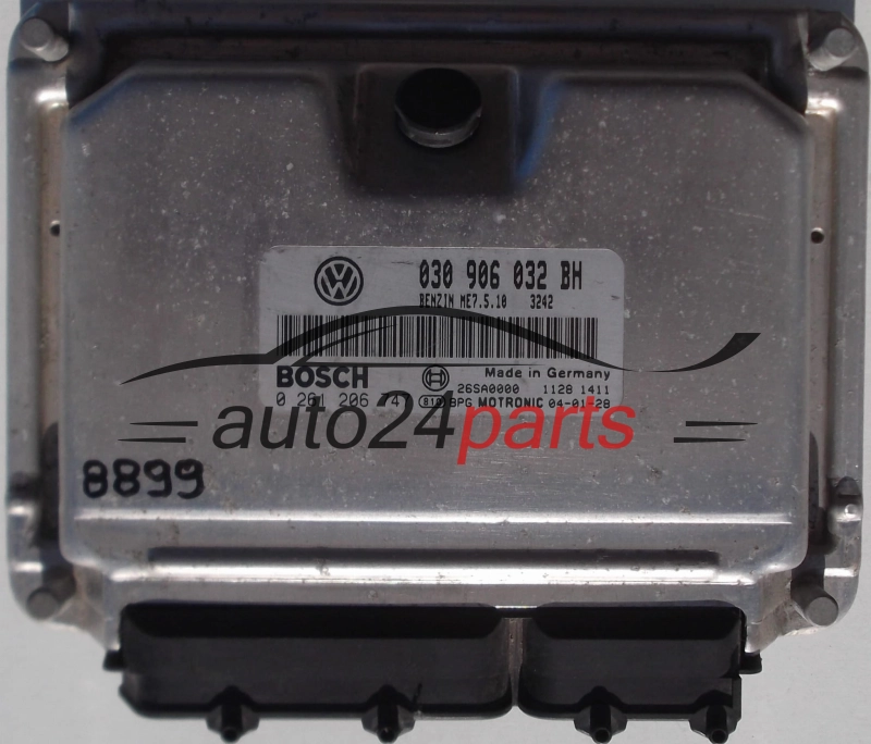  VW VOLKSWAGEN POLO, LUPO 1.0, BOSCH 0 261 206 747, 0261206747, 030 906 032 BH, 030906032BH, ME7.5.10