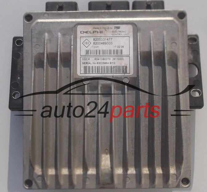 CENTRALINA DO MOTORE RENAULT CLIO 1.5 DCI Delphi R0410B027D, 8200331477, 8200469333