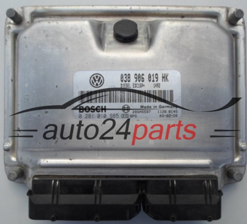 MOTORSTEUERGERÄT ECU STEUERGERÄT  SEAT LEON TOLEDO 1.9 TDI ARL BOSCH 0 281 010 985,  038 906 019 HK