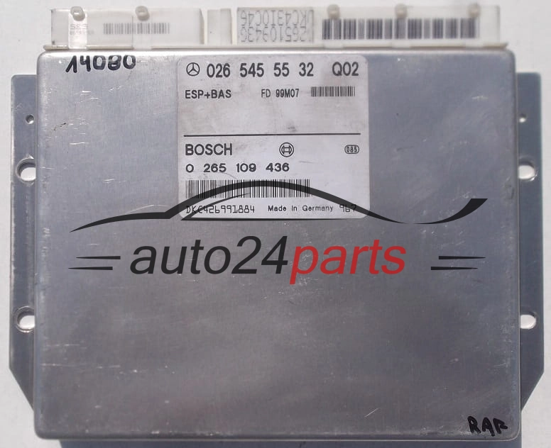ECU CONTROLLER ABS ESP+BAS MERCEDES  BOSCH 0 265 109 436, 0265109436, 026 545 55 32, 0265455532