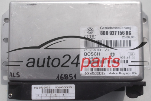 ECU αυτόματο κιβώτιο ταχυτήτων AUDI A4 A6 BOSCH 0 260 002 754, 0260002754, 8D0 927 156 DG, 8D0927156DG