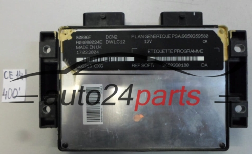 KOMPUTER STEROWNIK SILNIKA CITROEN PEUGEOT 1.9 D R04080024E, 9650360180, 9650359580 