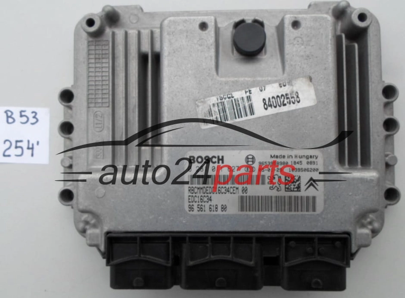 KOMPUTER STEROWNIK SILNIKA PEUGEOT 1.6 HDI BOSCH 0 281 011 627, 0281011627, 96 561 618 80, 9656161880