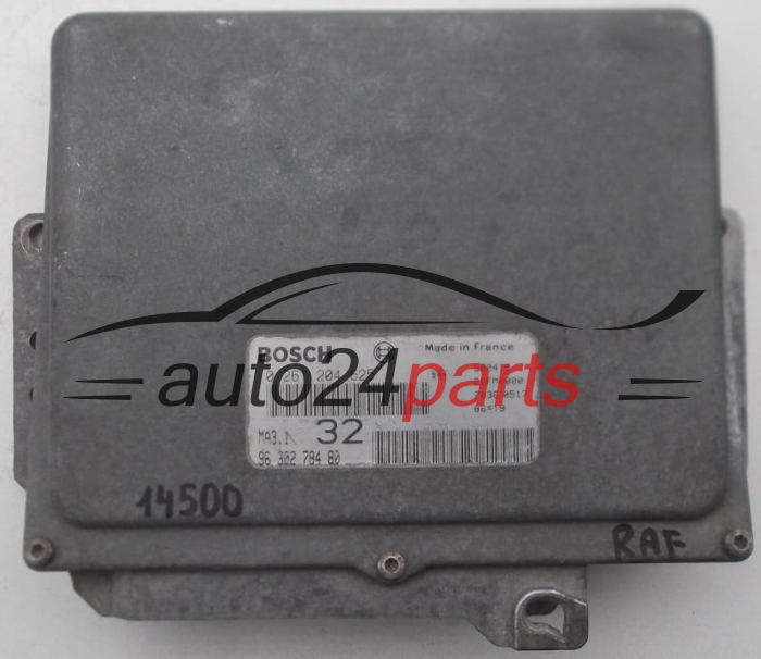 KOMPUTER STEROWNIK SILNIKA CITROEN SAXO, PEUGEOT 106 1.4, BOSCH 0 261 204 625, 0261204625, 96 302 784 80, 9630278480, MA3.1 32
